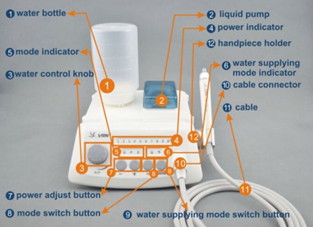 VRN Dental Wireless Control Ultrasonic Scaler Compatible EMS With Detachable Handpiece